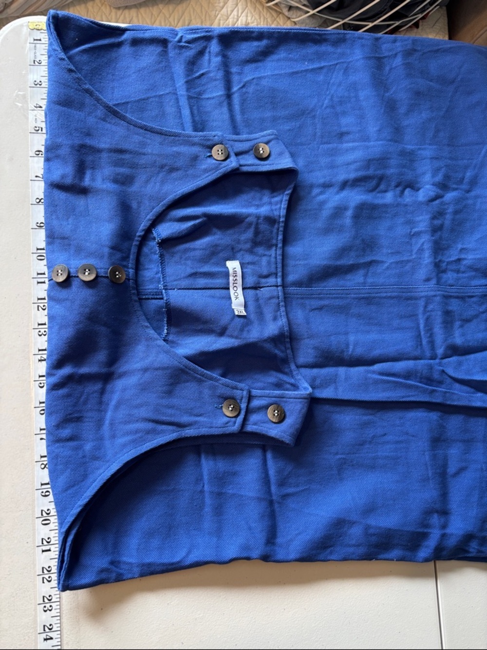 MISSLOOK Royal Blue Jumper Smock Plus Size XXXL TeacherArtsy Chore Modest Church - Picture 7 of 10